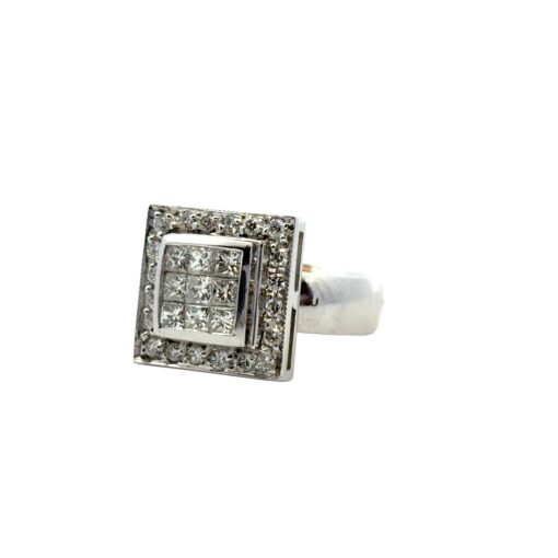 0.73ctw Square Diamond Ring