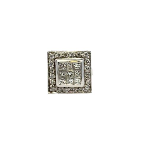 0.73ctw Square Diamond Ring