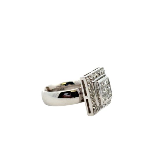 0.73ctw Square Diamond Ring
