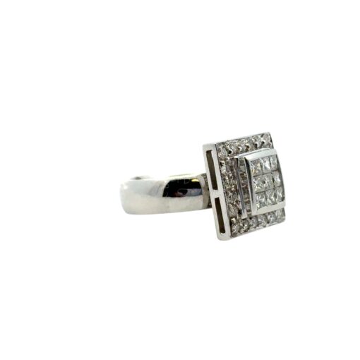 0.73ctw Square Diamond Ring