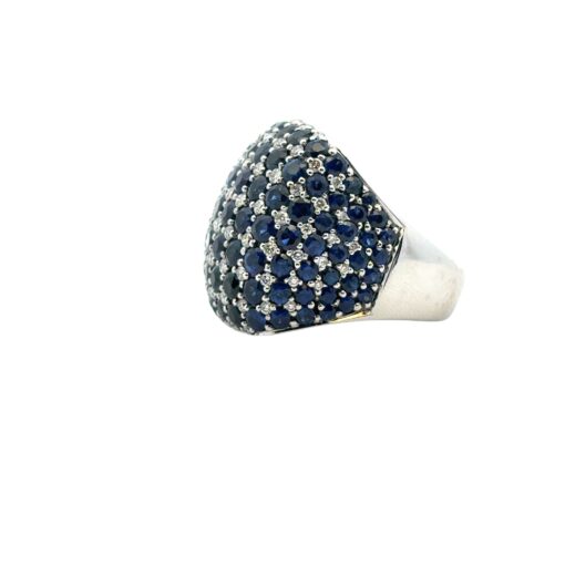 Sapphire Diamond Dome Ring