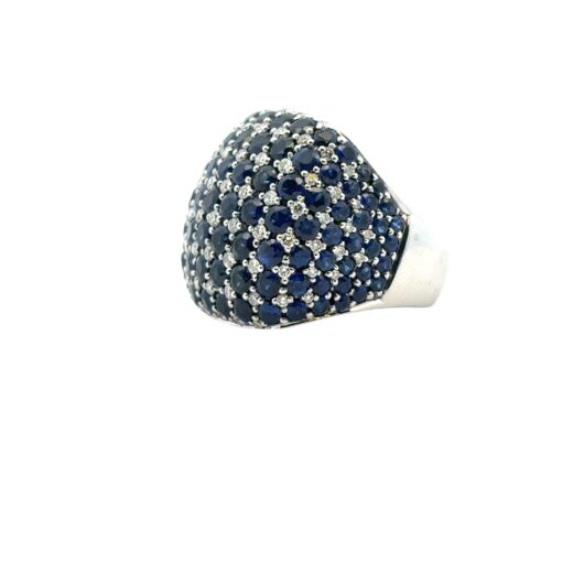Sapphire Diamond Dome Ring