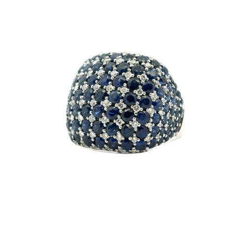 Sapphire Diamond Dome Ring