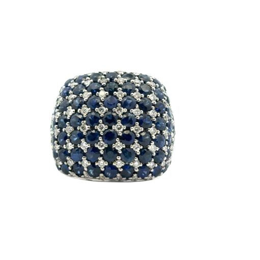 Sapphire Diamond Dome Ring