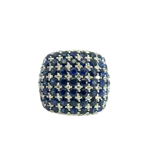 Sapphire Diamond Dome Ring