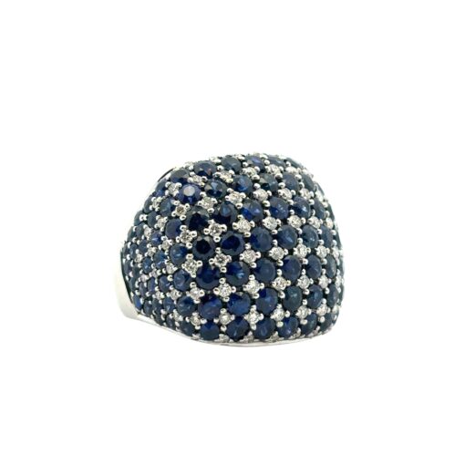 Sapphire Diamond Dome Ring
