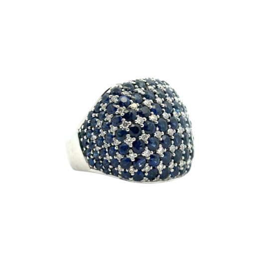 Sapphire Diamond Dome Ring