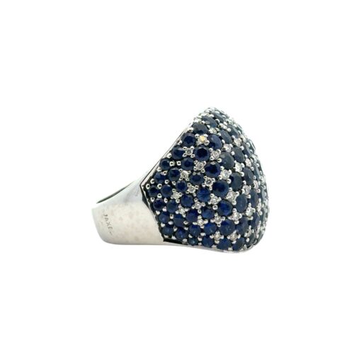 Sapphire Diamond Dome Ring
