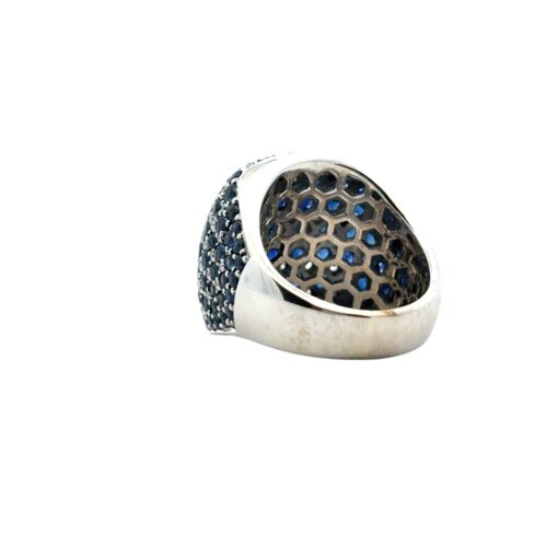 Sapphire Diamond Dome Ring