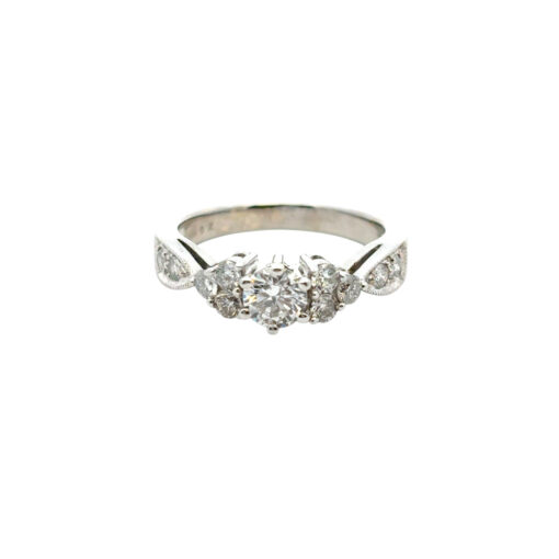 14k White Gold 0.40ct Round Brilliant Diamond Engagement Ring - Image 10