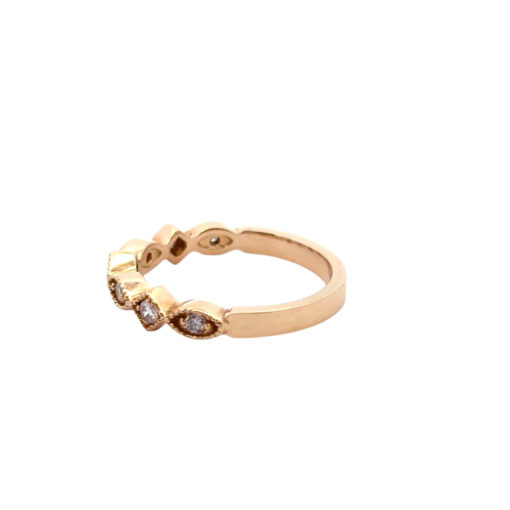 14k Rose Gold approx. 0.20ctw Diamond Stackable Ring - Image 11