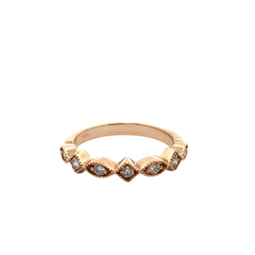 14k Rose Gold approx. 0.20ctw Diamond Stackable Ring - Image 12