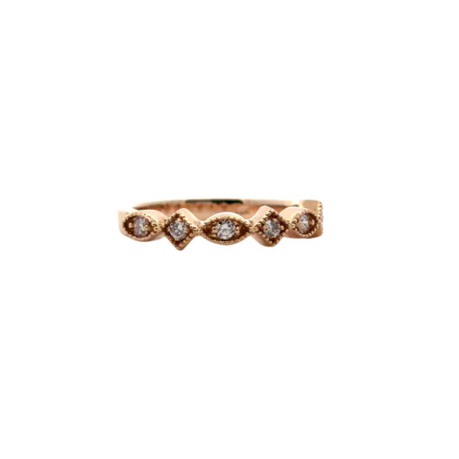 14k Rose Gold approx. 0.20ctw Diamond Stackable Ring - Image 2