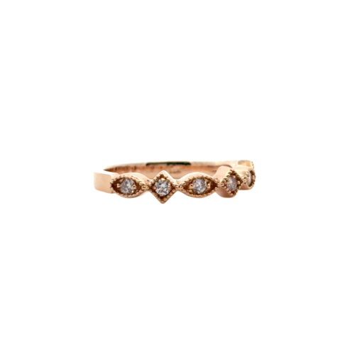 14k Rose Gold approx. 0.20ctw Diamond Stackable Ring - Image 3