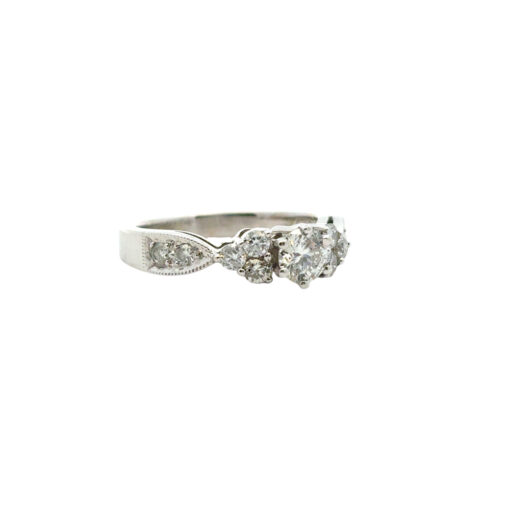 14k White Gold 0.40ct Round Brilliant Diamond Engagement Ring - Image 4