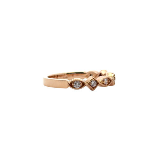 14k Rose Gold approx. 0.20ctw Diamond Stackable Ring - Image 4