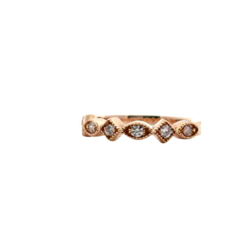 14k Rose Gold approx. 0.20ctw Diamond Stackable Ring - Image 7
