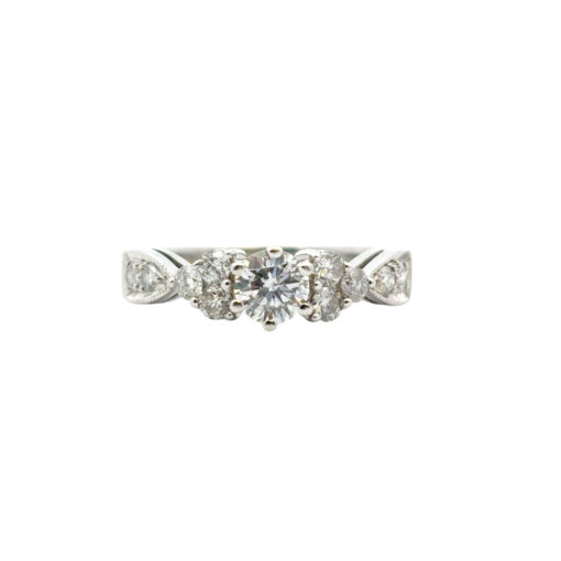 14k White Gold 0.40ct Round Brilliant Diamond Engagement Ring - Image 9