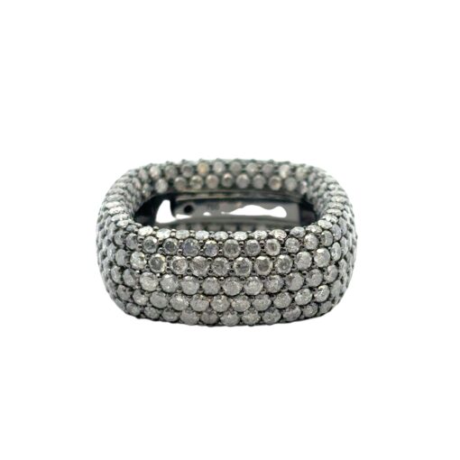 18k Yellow Gold approx. 6.99ctw Black Diamond Square Ring - Image 12