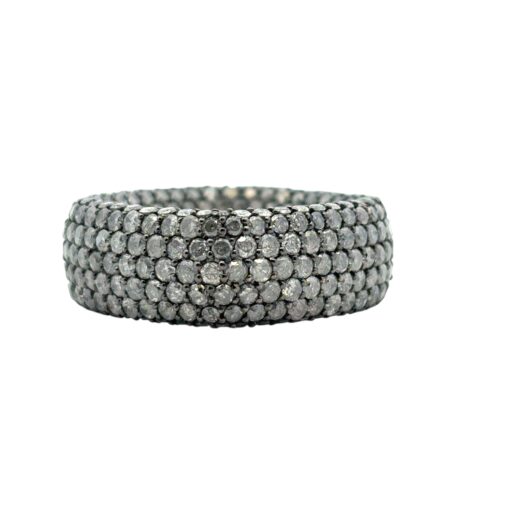 18k Yellow Gold approx. 6.99ctw Black Diamond Square Ring - Image 5