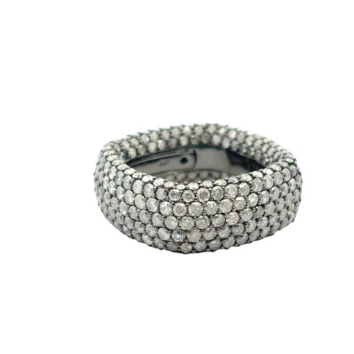 18k Yellow Gold approx. 6.99ctw Black Diamond Square Ring - Image 9
