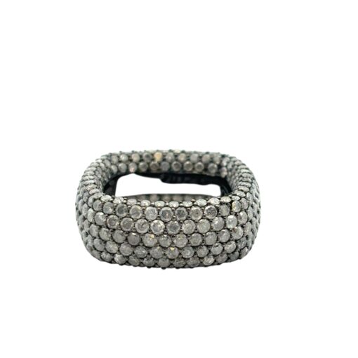 18k Yellow Gold approx. 6.99ctw Black Diamond Square Ring - Image 10