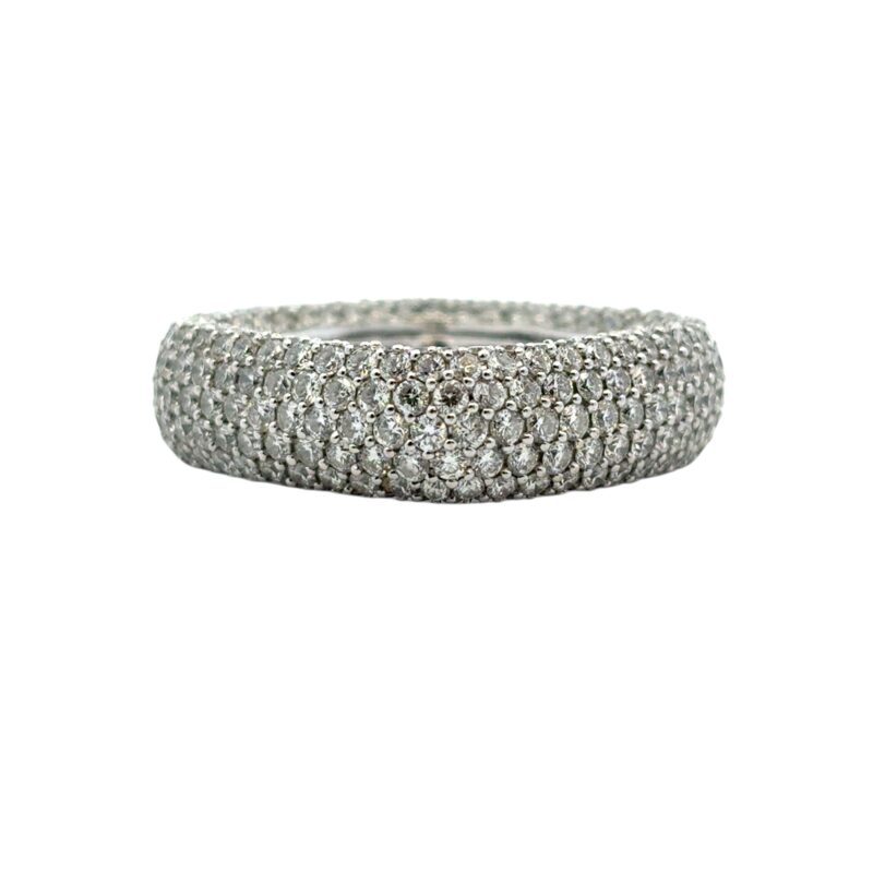 Square Pave Diamond Ring