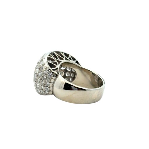 18k White Gold Danhier Square Pave Diamond Ring - Image 11