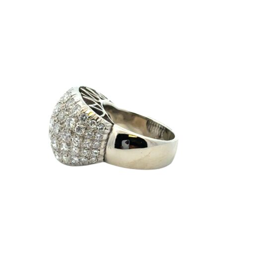 18k White Gold Danhier Square Pave Diamond Ring - Image 12