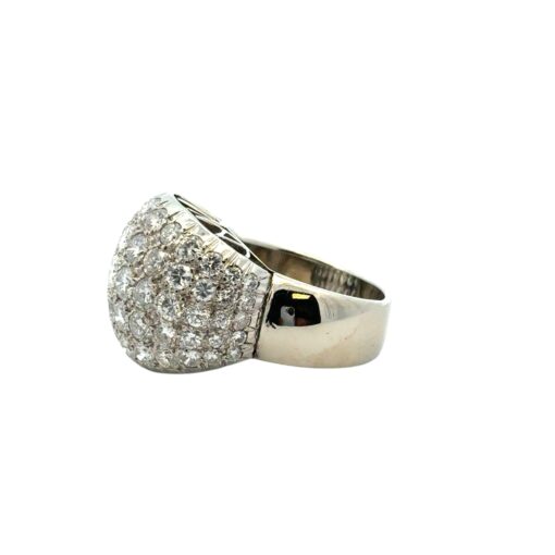 18k White Gold Danhier Square Pave Diamond Ring - Image 13