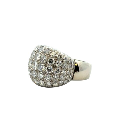 18k White Gold Danhier Square Pave Diamond Ring - Image 14