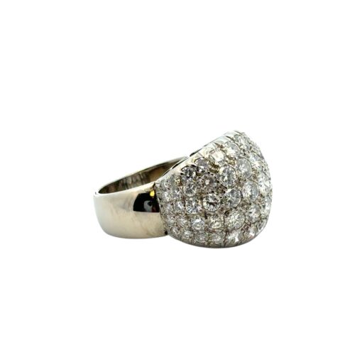 18k White Gold Danhier Square Pave Diamond Ring - Image 5