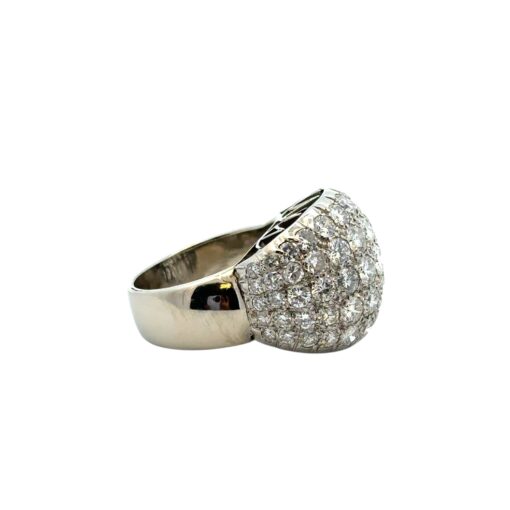 18k White Gold Danhier Square Pave Diamond Ring - Image 6