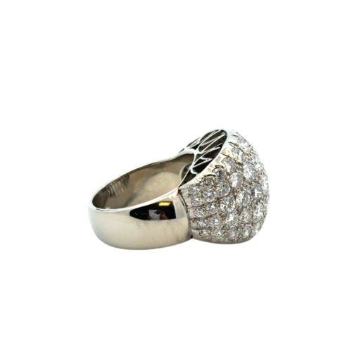 18k White Gold Danhier Square Pave Diamond Ring - Image 7