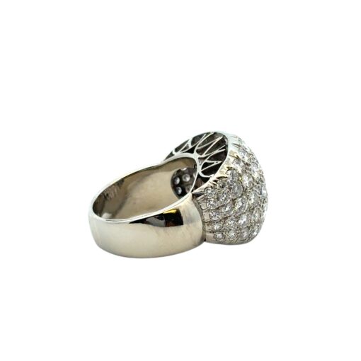 18k White Gold Danhier Square Pave Diamond Ring - Image 8