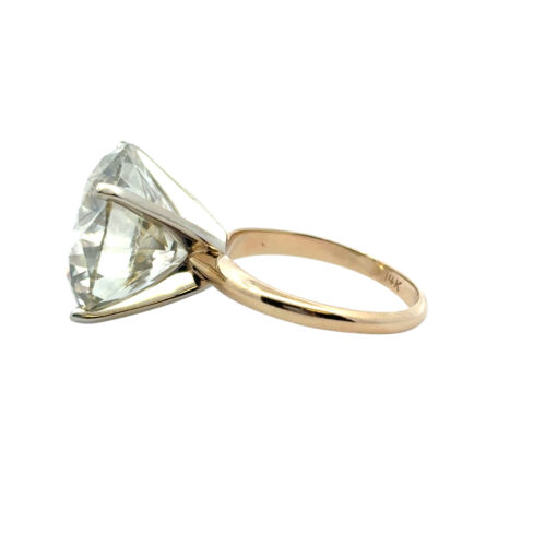 14k Yellow Gold Solitaire Ring Set with a 15.30ct Round Brilliant Diamond - Image 11