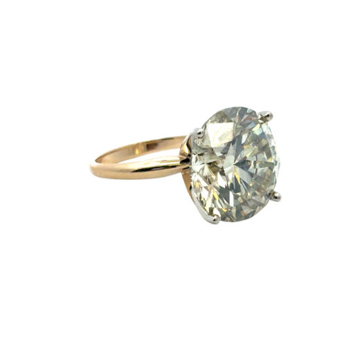 14k Yellow Gold Solitaire Ring Set with a 15.30ct Round Brilliant Diamond - Image 3