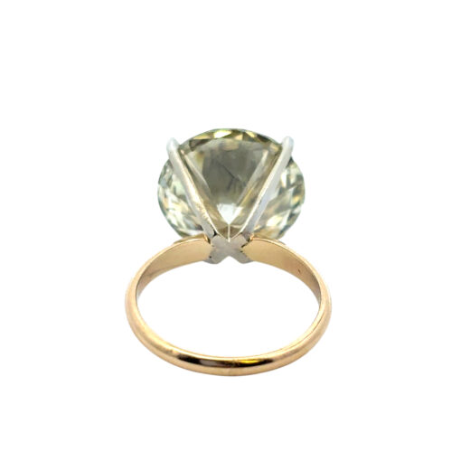 14k Yellow Gold Solitaire Ring Set with a 15.30ct Round Brilliant Diamond - Image 5