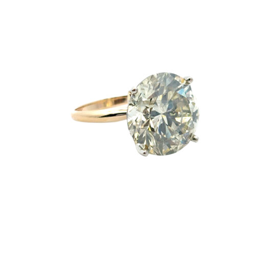 14k Yellow Gold Solitaire Ring Set with a 15.30ct Round Brilliant Diamond - Image 7