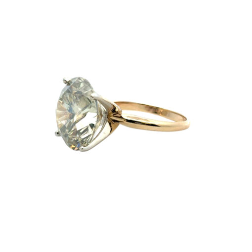 14k Yellow Gold Solitaire Ring Set with a 15.30ct Round Brilliant Diamond - Image 8