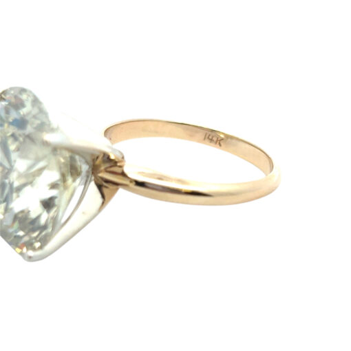 14k Yellow Gold Solitaire Ring Set with a 15.30ct Round Brilliant Diamond - Image 9