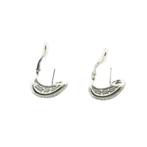Platinum 7.90ctw Natural Baguette and Round Diamond Earrings - Image 11