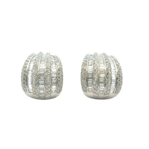 7.90ctw Baguette Diamond Earrings