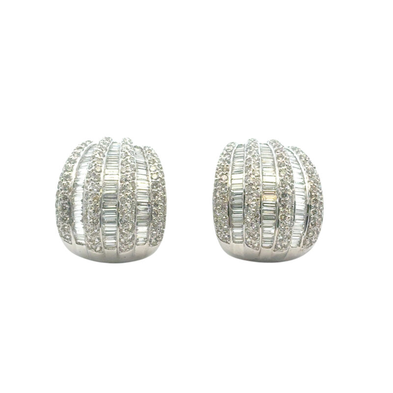 7.90ctw Baguette Diamond Earrings