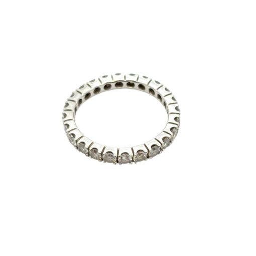 Platinum 1.46ctw Natural Round Diamond Wedding Band Eternity Ring - Image 10
