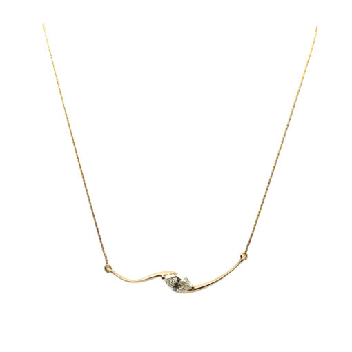 Marquise Diamond Wave Necklace 