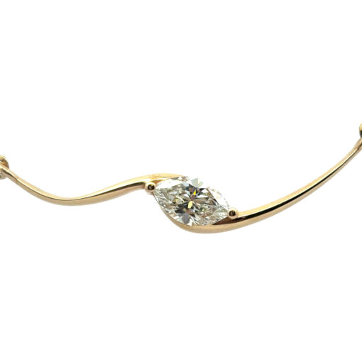 Marquise Diamond Wave Necklace 