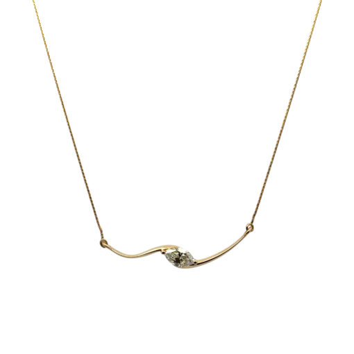 Marquise Diamond Wave Necklace 