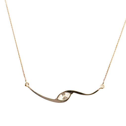 Marquise Diamond Wave Necklace 