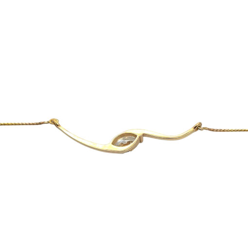 Marquise Diamond Wave Necklace 